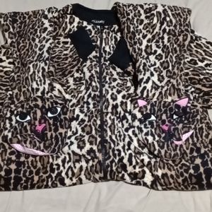 Nick & Nora Cheetah Print Onesie w/ Cat Feet